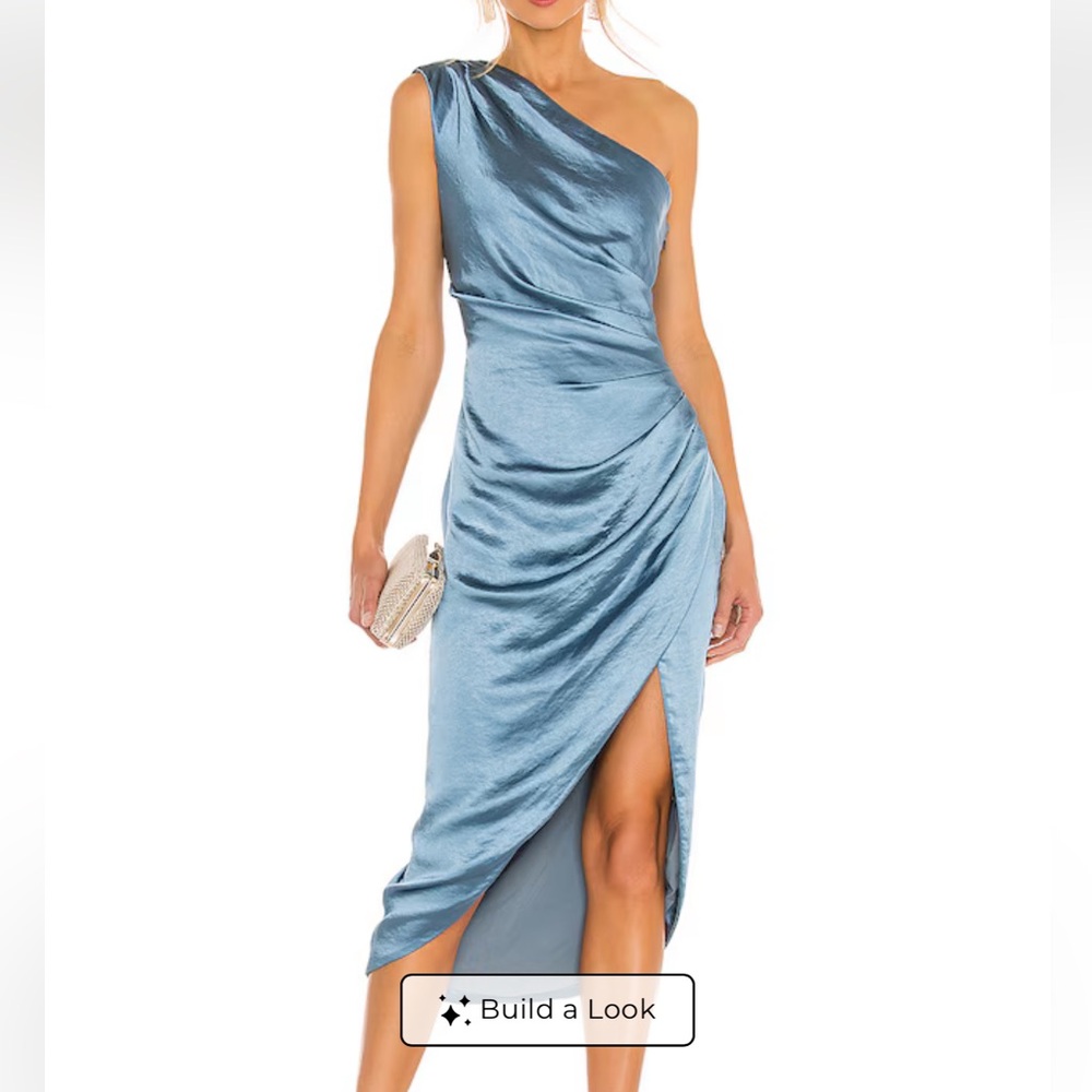 Elliatt Blue One-Shoulder Midi Dress